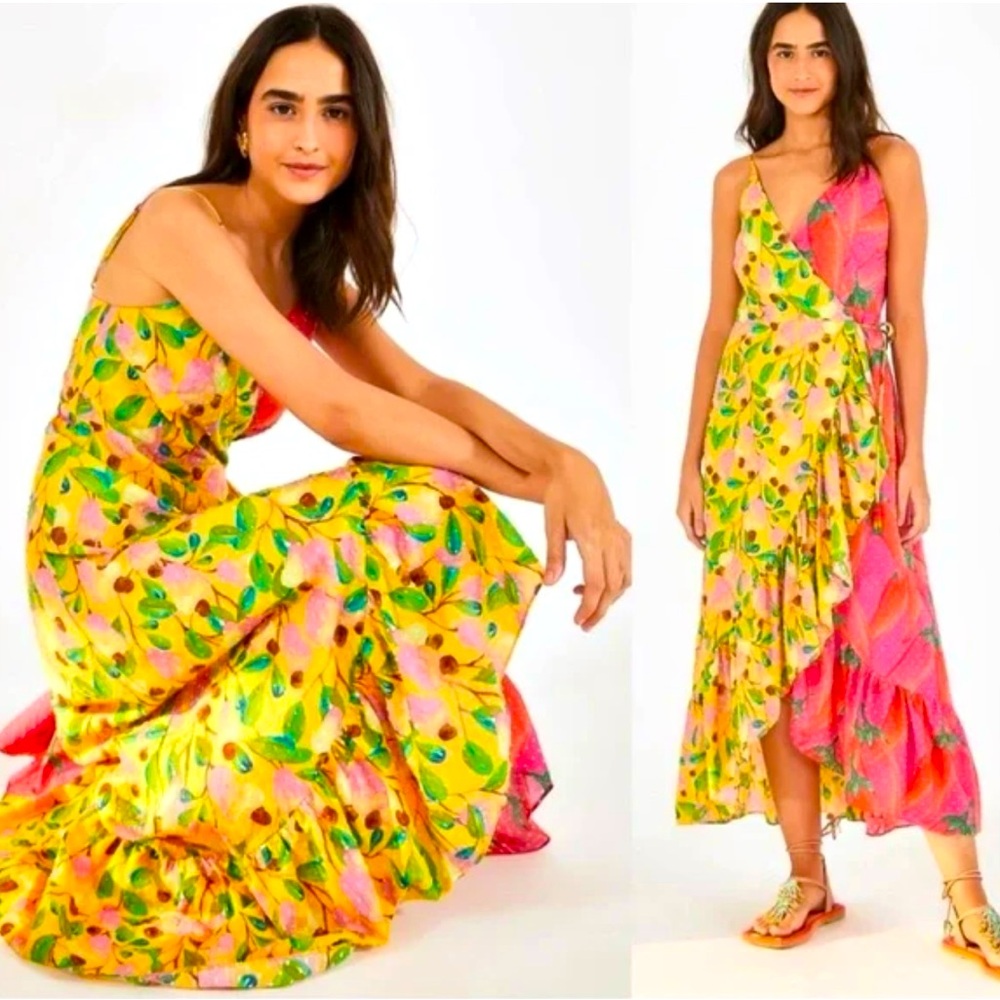 Farm Rio Wrap Dress size M, worn once